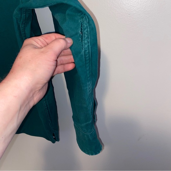 Vintage LL Bean Shirt Womens Size 18 Chamois Cloth Flannel Flap Pockets USA Flaw - Picture 13 of 16